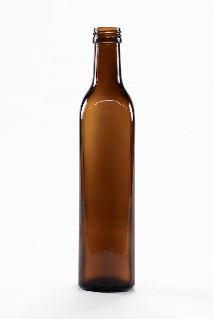 [AM20002] BOTELLA CUADRADA 500cc (AMBAR)